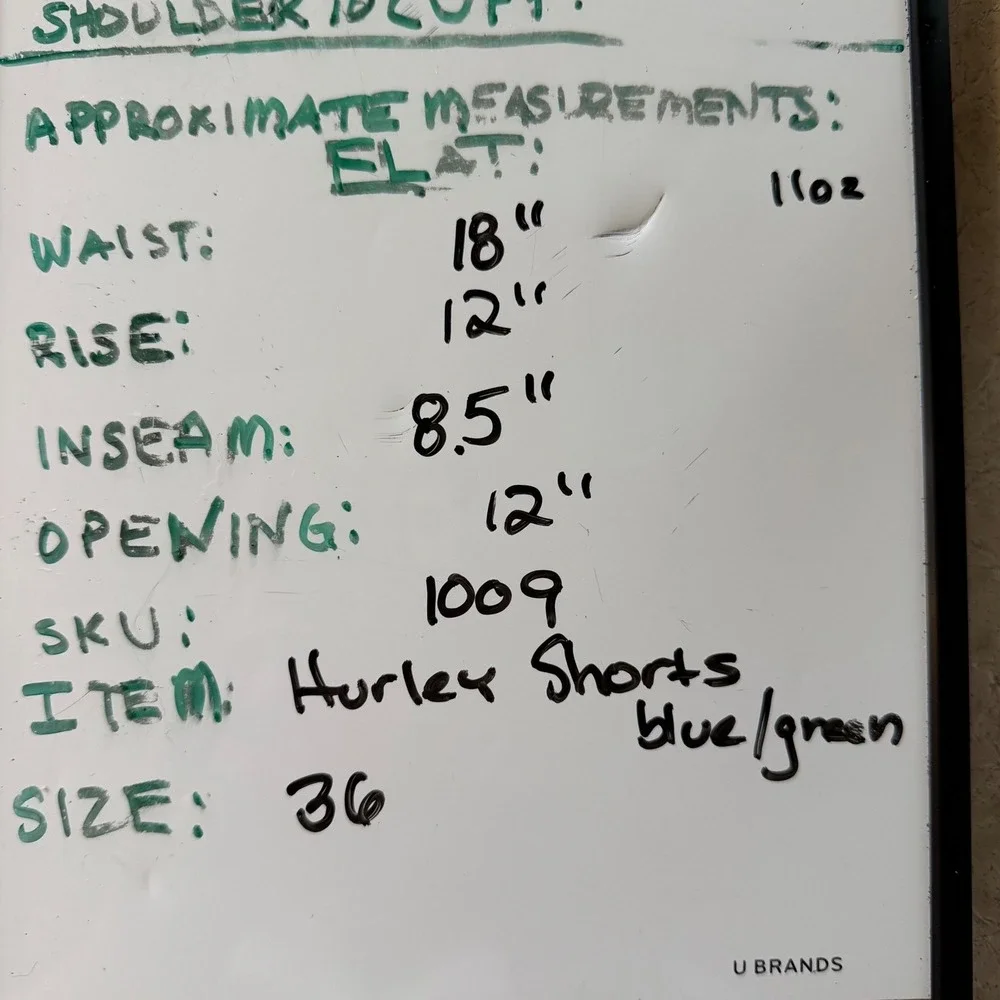 Hurley Mens Nike Dri-FIT‎ Hybrid Chino Shorts Teal Blue Heathered Size 36